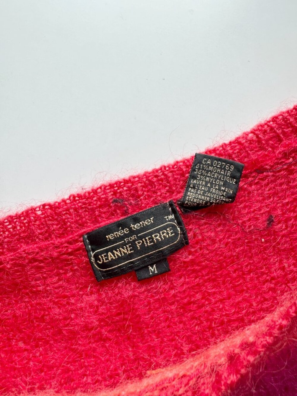 Vintage 80's RENEE TENER for JEANNE PIERRE Art Picasso Mohair Sweater, Size M - Picture 12 of 13